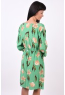 Dress Vero Moda Vmbetty Short Green Bee Flower